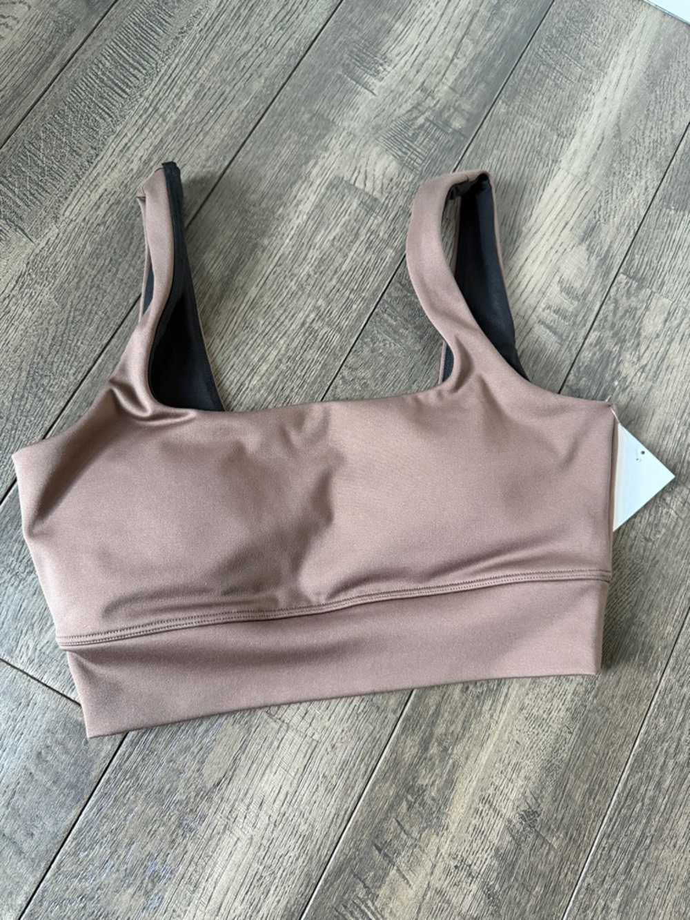 Varley Dark Chocolate Coffee Bean Scoop Neck FreeSoft Cori Bra Sports Bra S $73 - Picture 9 of 11